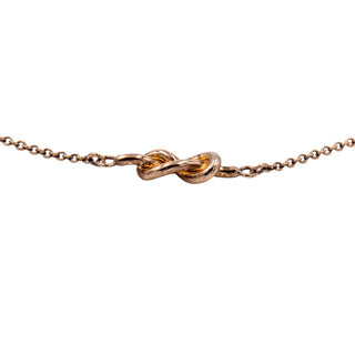 Sterling Forever Gold Tone Sterling Silver Love Knot 16-18 Inch Necklace