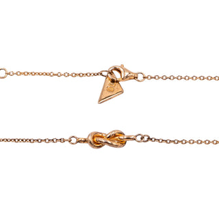 Sterling Forever Gold Tone Sterling Silver Love Knot 16-18 Inch Necklace
