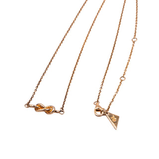Sterling Forever Gold Tone Sterling Silver Love Knot 16-18 Inch Necklace