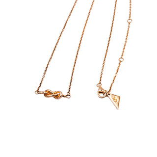 Sterling Forever Gold Tone Sterling Silver Love Knot 16-18 Inch Necklace