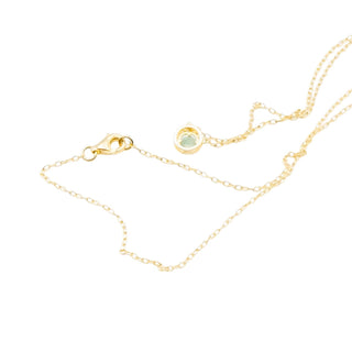 Natural Emerald Halo Necklace Gold Plated Sterling Silver Delicate Emerald Pendant