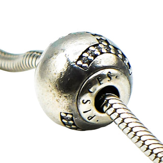 Pandora Essence Pisces Zodiac Sterling Silver Charm With Clear Zirconia