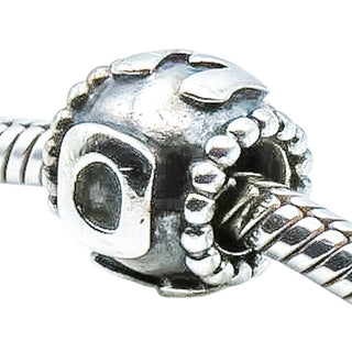 Pandora Mom Charm 14K Gold Sterling Silver Salmon Zirconia Retired