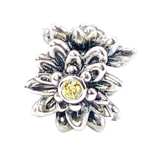 Pandora Rare Edelweiss Sterling Silver Flower Charm True Love and Courage Bead