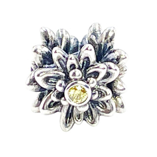 Pandora Rare Edelweiss Sterling Silver Flower Charm True Love and Courage Bead