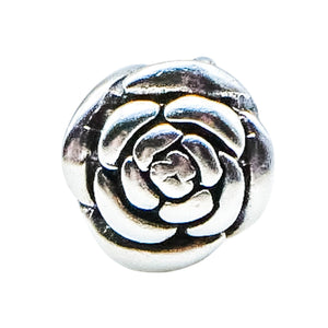 Chamilia Rose Flower Sterling Silver Charm Bead Floral Garden Love