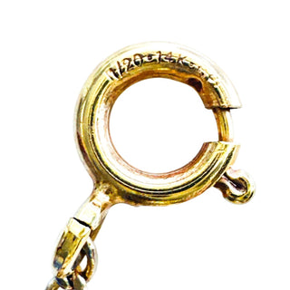 Vintage German Green Rhinestone Gold Filled Bracelet 7 Inches