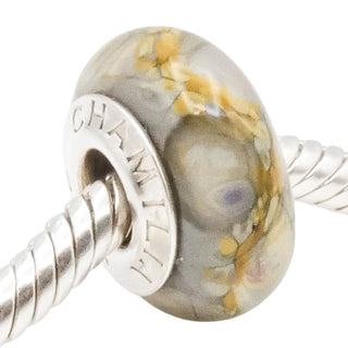 Chamilia Pressed Flower Murano Glass Charm With Sterling Silver Core OB-195