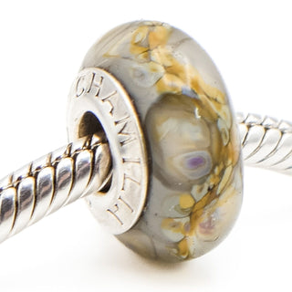 Chamilia Pressed Flower Murano Glass Charm With Sterling Silver Core OB-195