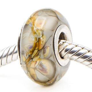 Chamilia Pressed Flower Murano Glass Charm With Sterling Silver Core OB-195