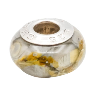 Chamilia Pressed Flower Murano Glass Charm With Sterling Silver Core OB-195