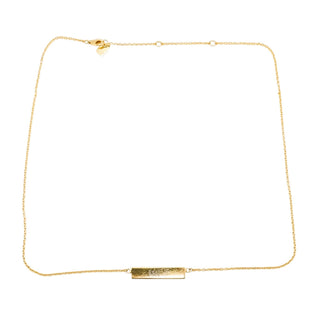 Pura Vida 18K Gold Plated Sterling Silver "Mel" Name Bar Necklace 16 to 18 Inches