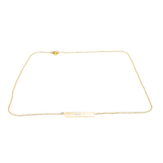 Pura Vida 18K Gold Plated Sterling Silver "Mel" Name Bar Necklace 16 to 18 Inches