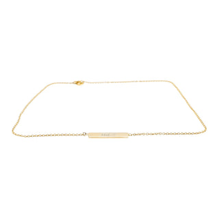 Pura Vida 18K Gold Plated Sterling Silver "Mel" Name Bar Necklace 16 to 18 Inches