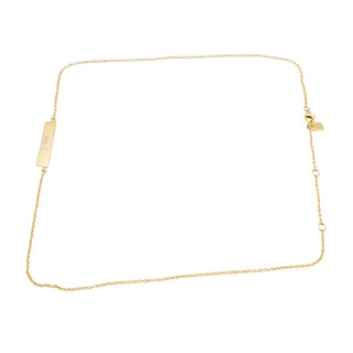 Pura Vida 18K Gold Plated Sterling Silver "Mel" Name Bar Necklace 16 to 18 Inches