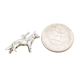 German Shepherd Sterling Silver Charm