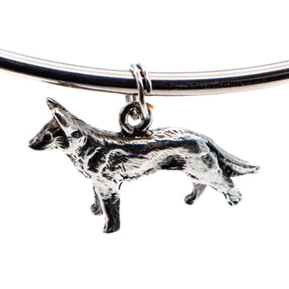 German Shepherd Sterling Silver Charm