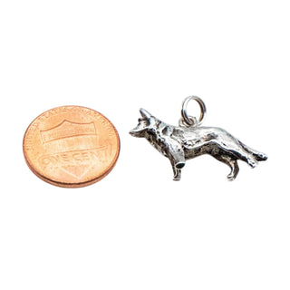 German Shepherd Sterling Silver Charm