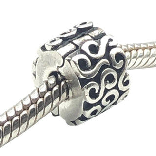 Pandora "S" Pattern Sterling Silver Clip Charm