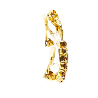 Vintage Citrine Colored Demi-Parure Necklace and Earrings Set