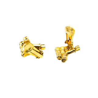 Vintage Citrine Colored Demi-Parure Necklace and Earrings Set