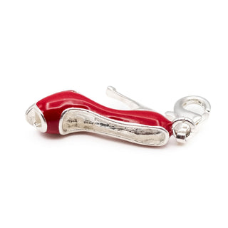 Thomas Sabo Red High Heel Shoe Charm Sterling Silver Pendant Elegant Jewelry