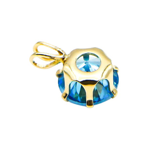 2.5 Carat Brilliant Cut Topaz 14K Yellow Gold Pendant