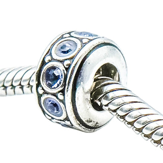 Chamilia December Birthstone Wheel Swarovski Crystal Sterling Silver Charm Bead
