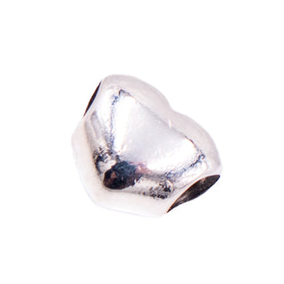 Pandora Retired Large Smooth Heart Sterling Silver Love Charm Bead
