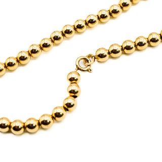 Vintage 14K Yellow Gold Filled Beaded Necklace 18 Inches