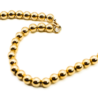 Vintage 14K Yellow Gold Filled Beaded Necklace 18 Inches