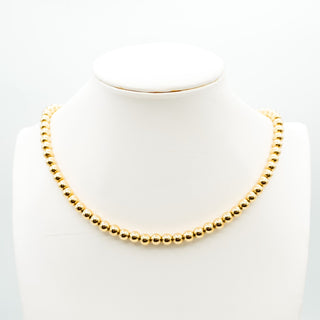 Vintage 14K Yellow Gold Filled Beaded Necklace 18 Inches