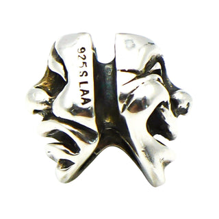 Trollbeads Theatre Masks Bead Happy Face Sad Face Sterling Silver Charm