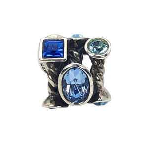 Chamilia Marquise Blue Swarovski Crystal Sterling Silver Charm Bead
