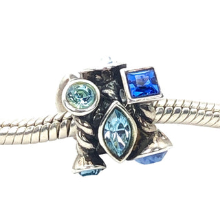 Chamilia Marquise Blue Swarovski Crystal Sterling Silver Charm Bead