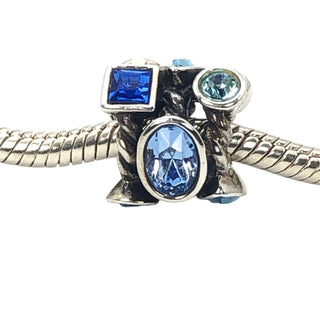 Chamilia Marquise Blue Swarovski Crystal Sterling Silver Charm Bead