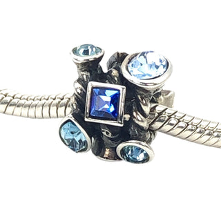 Chamilia Marquise Blue Swarovski Crystal Sterling Silver Charm Bead