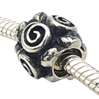 Pandora Rose Leaf Sterling Silver Charm Retired