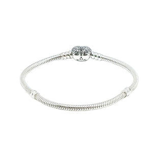 PANDORA Moments Sparkling Sterling Silver Charm Bracelet With Heart Pave Clasp - 6.9 Inches