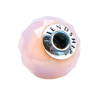 Pandora Essence Friendship Sterling Silver Charm With Pink Crystal