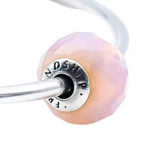 Pandora Essence Friendship Sterling Silver Charm With Pink Crystal