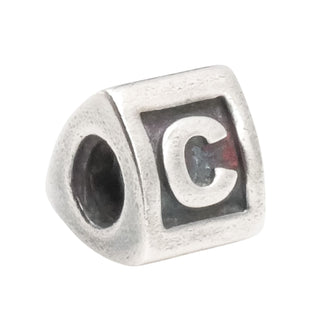 Pandora Alphabet Letter C Charm Sterling Silver Initial Bead – Retired