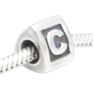 Pandora Alphabet Letter C Charm Sterling Silver Initial Bead – Retired