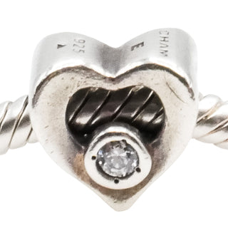 Chamilia Jeweled Heart Sterling Silver Charm JA-14