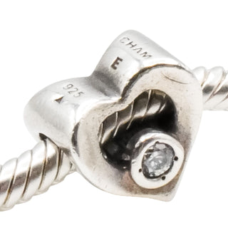 Chamilia Jeweled Heart Sterling Silver Charm JA-14