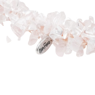 Mary Fisher Abataka Rose Quartz Nugget Woven Bracelet Pink Gemstone 7 Inches