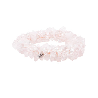 Mary Fisher Abataka Rose Quartz Nugget Woven Bracelet Pink Gemstone 7 Inches