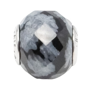 Pandora Retired ESSENCE Belief Charm With Faceted Snowflake Obsidian