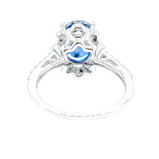 Blue Sapphire Sterling Silver Solitaire September Birthstone Ring Size 5