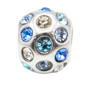 Chamilia Disco Sterling Silver Charm With Blue Swarovski Crystals